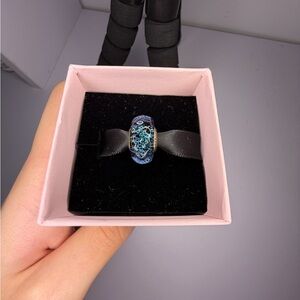 Pandora Wavy Dark Blue Murano Glass Ocean Charm
